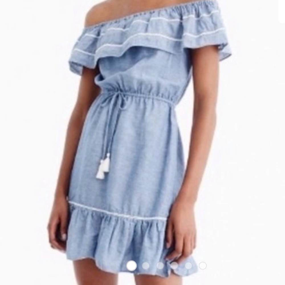 JCREW chambers off the shoulder dress sz m